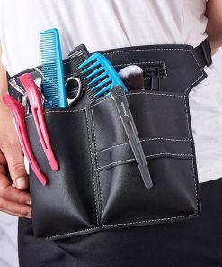 シザーケース シザーバッグ ツールケース フェイクレザー レザー調 ウエストバッグ 男女兼用 美容師 理容師 理髪師 大容量 シザーポケット 多機能バ